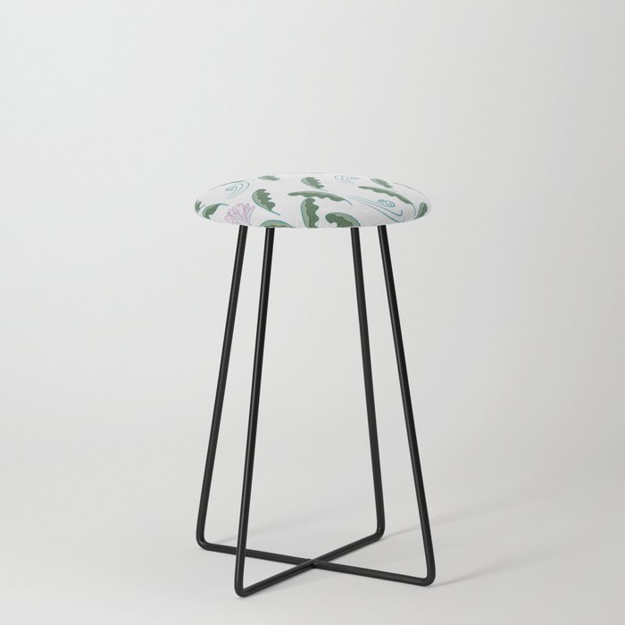 LEAVES AND LOTUSES Counter Stool