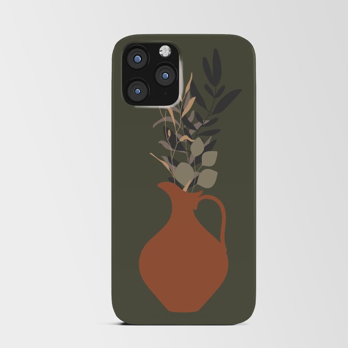 Clay Jug and Foliage Abstract Art iPhone Card Case