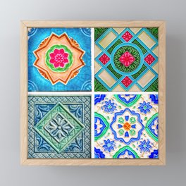 Peranakan Tiles 4x Framed Mini Art Print