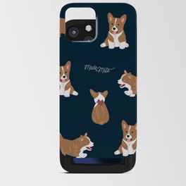 Navy Corgi iPhone Card Case