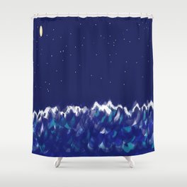 sea at night Shower Curtain