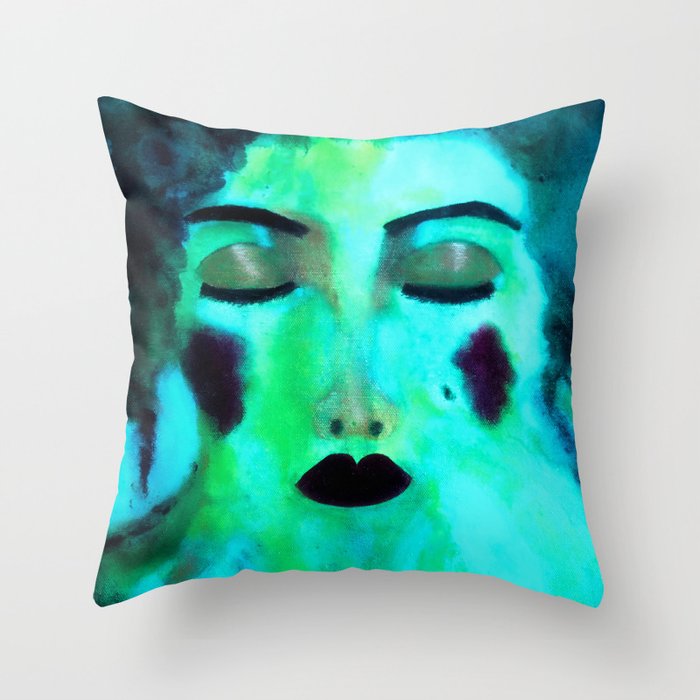 She Became One With Water Throw Pillow