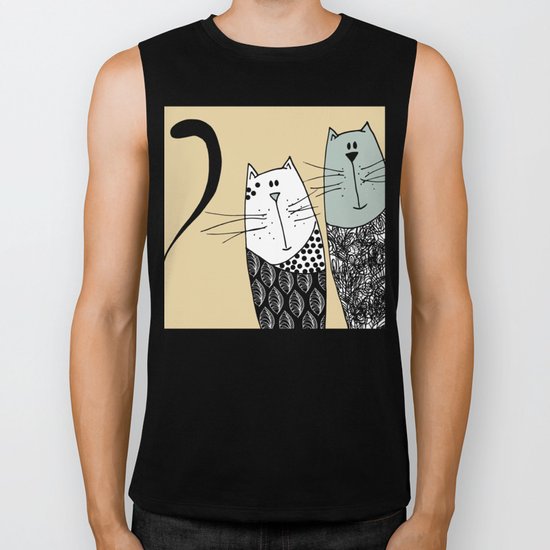 Mr & Mrs Cat Biker Tank