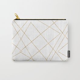 Modern Gold Geometric Strokes Abstract Design Carry-All Pouch