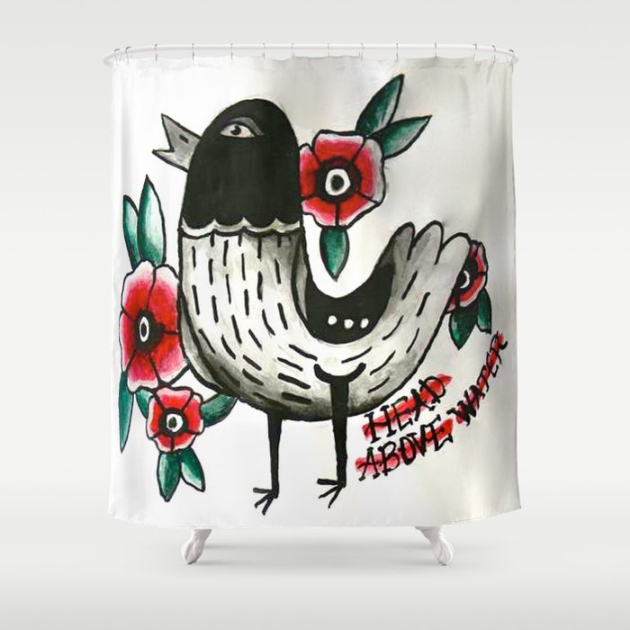 Traditional Hank Print Shower Curtain