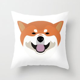 Shiba Inu Decal Throw Pillow