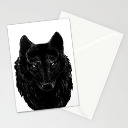 The Black Wolf Portrait Stationery Cards
