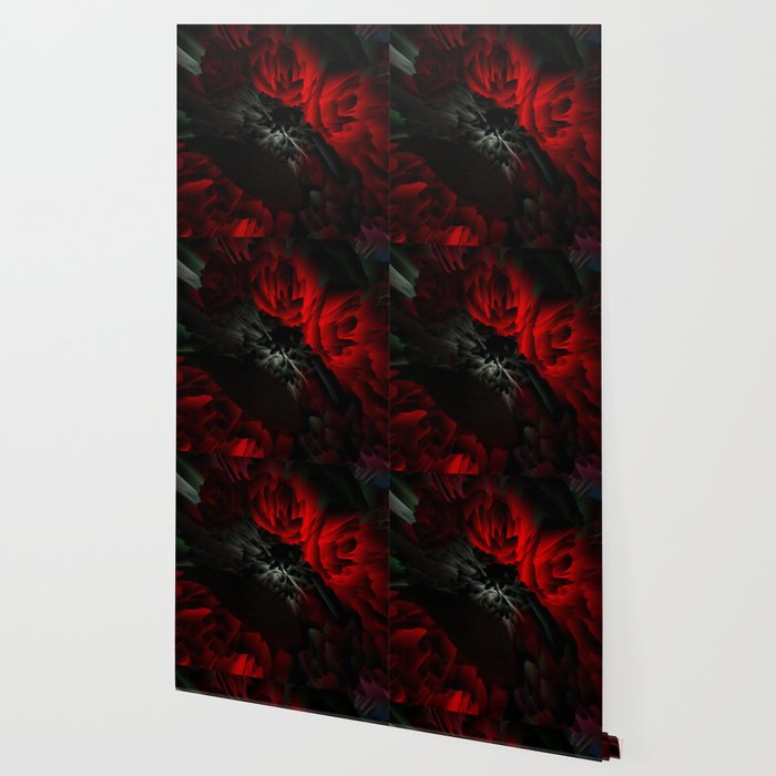 Black And Red Rose Wallpaper By Haroulita Society6
