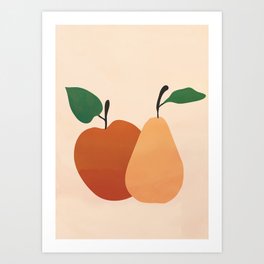An Apple and a Pear Art Print