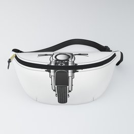 Motorbike Front View. Fanny Pack