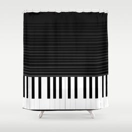 Piano vector art Shower Curtain