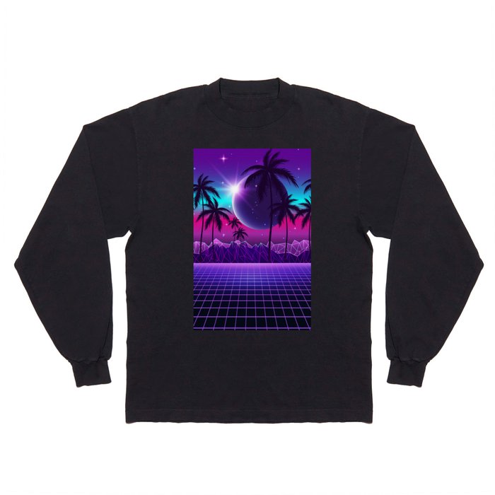 Twilight Retrowave Long Sleeve T Shirt by EDMproject