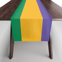 Mardi Gras Rugby Stripe Table Runner