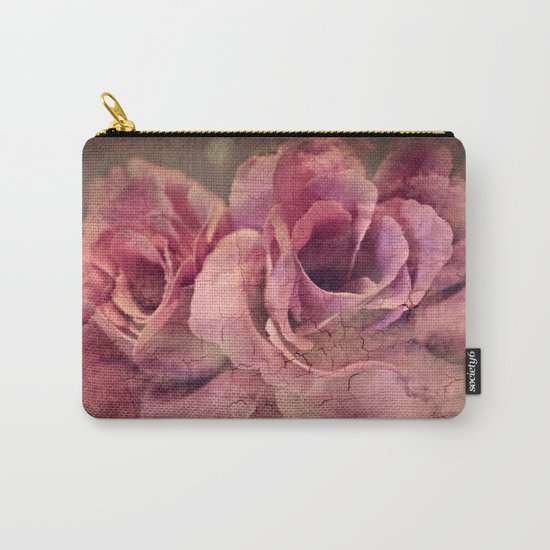 Vintage Roses - Deep Pink Carry-All Pouch