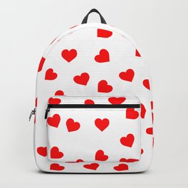 Red Heart Pattern Backpack