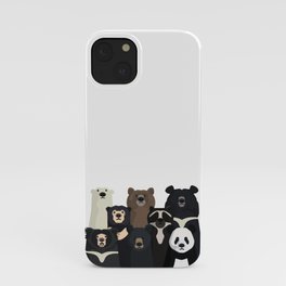 Bear family portrait iPhone Case | Black Bear, Nature, Cute Illustrations, Panda, Children, Grizzly, Brown Bear, Nursery Wall Art, Wildlife, Animal 