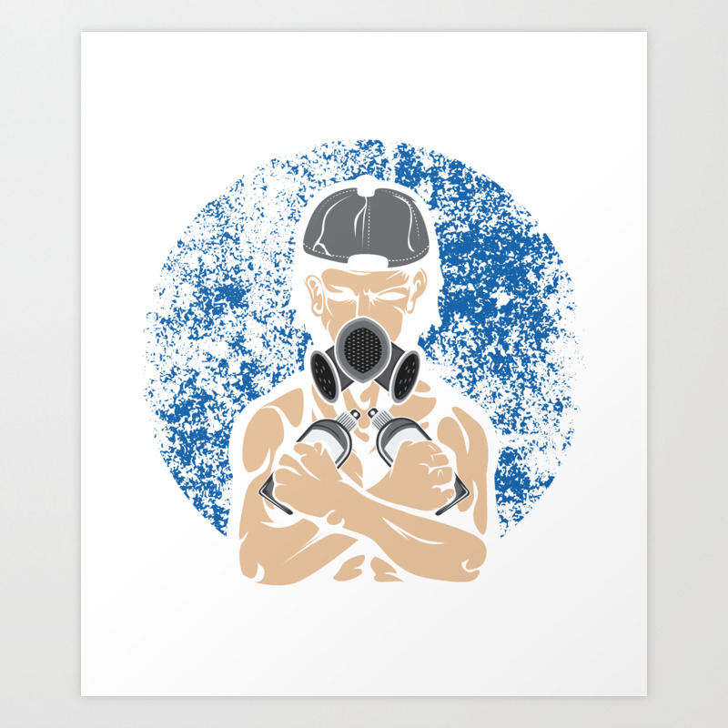 Graffiti Artist Sprayer Breathing Mask Gift Art Print By Powdertoastman Society6