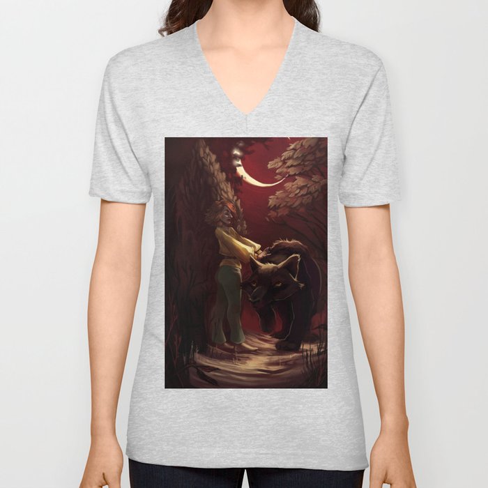 moonlight V Neck T Shirt