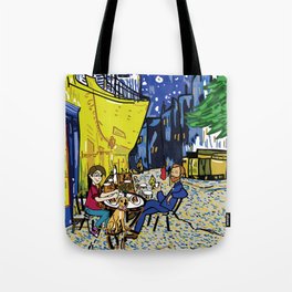 Cafe Terrace at Night Van Gogh dinner Tote Bag