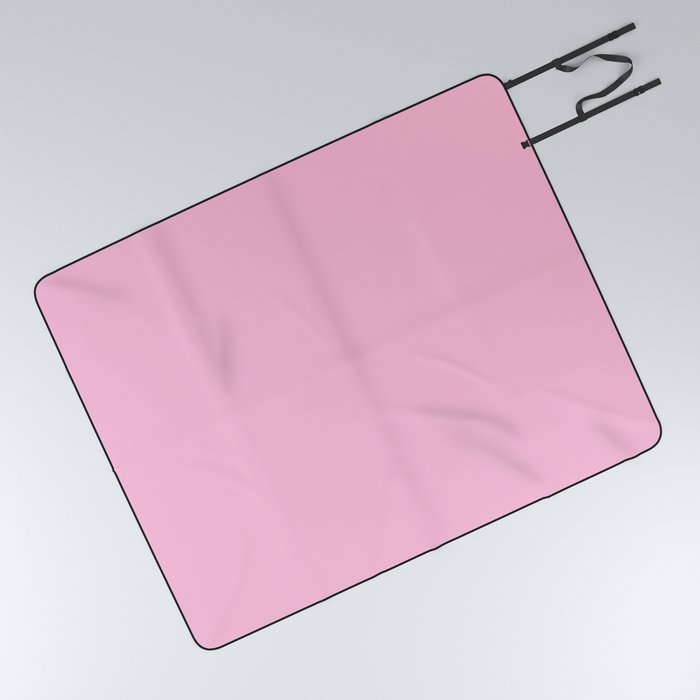 Cotton Candy Pink Solid Color Popular Hues - Patternless Shades of Pink Collection - Hex #FFBCD9 Picnic Blanket
