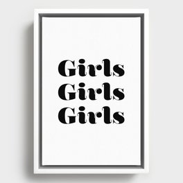 Girls Girls Girls Framed Canvas