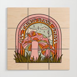 All Things Start Small Wood Wall Art