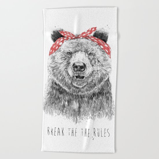 Break the rules Beach Towel