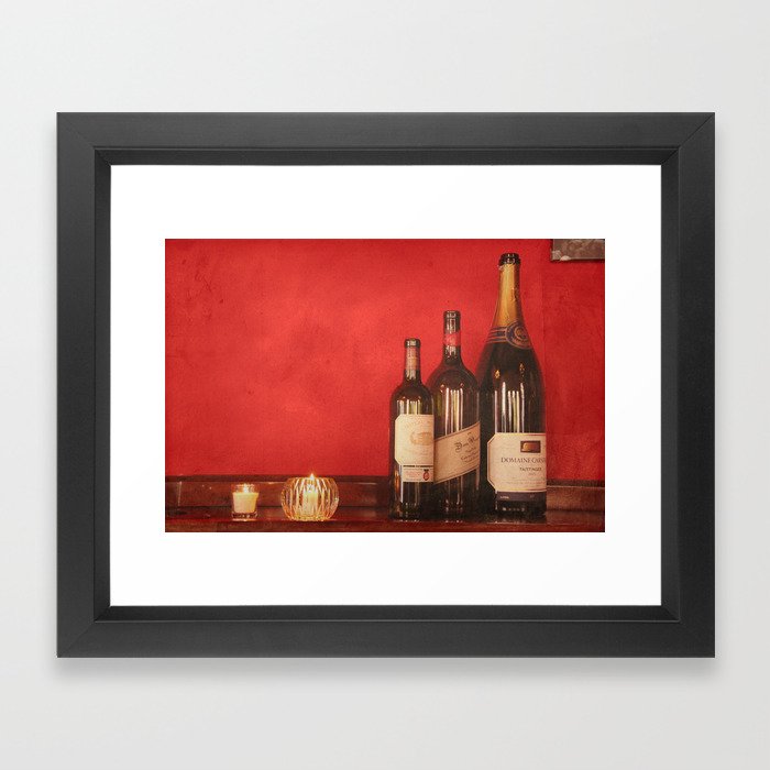 Wine on the Wall Framed Art Print