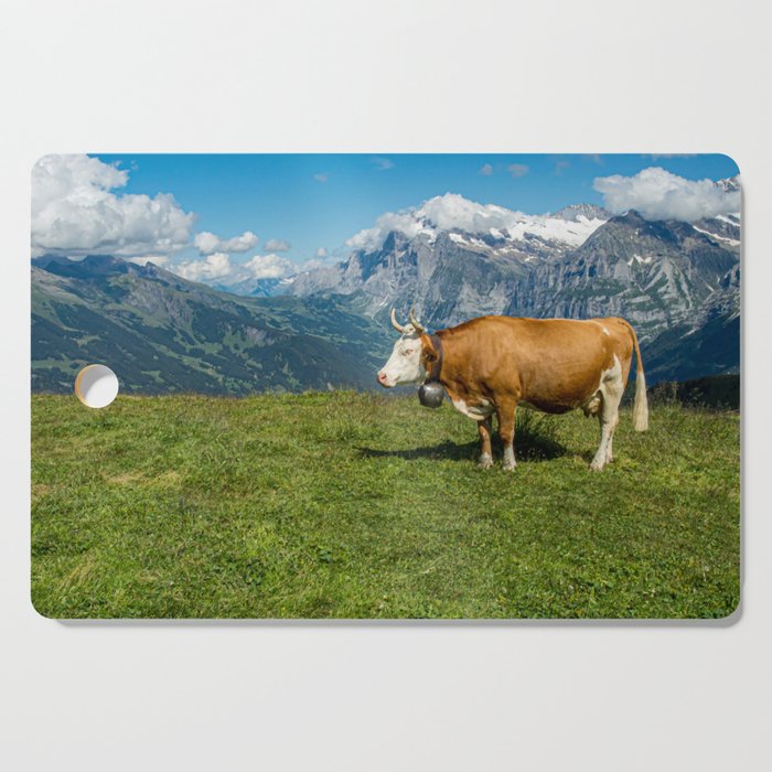 Cow Jungfrau Region Swiss Alps Switzerland Cutting Board