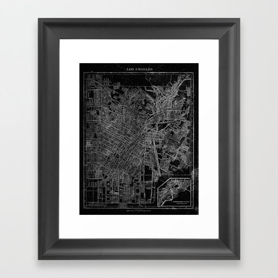 Los Angeles, California, Circa 1908. Framed Art Print