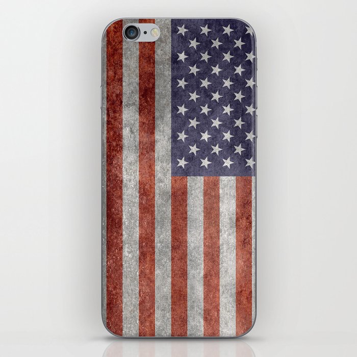 Flag of the United States of America - Vintage Retro Distressed Textured version iPhone Skin