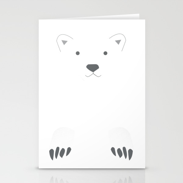 Bill The Minimal Polar Bear Stationery Cards By Jwilsonartist Society6