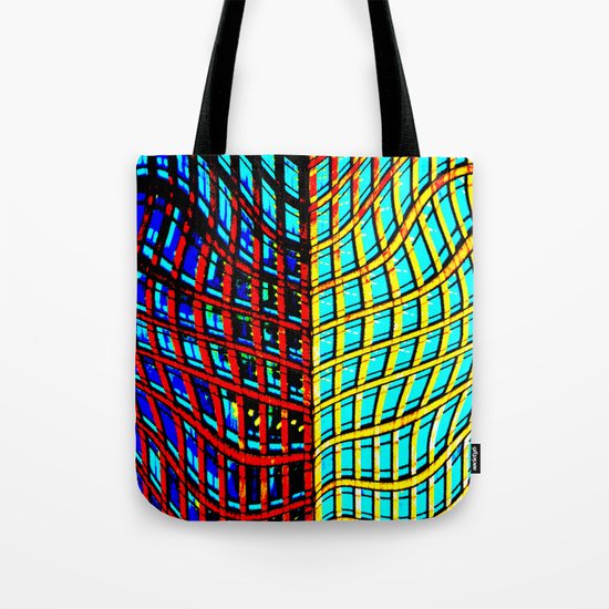 Collapsing Skyscraper Tote Bag