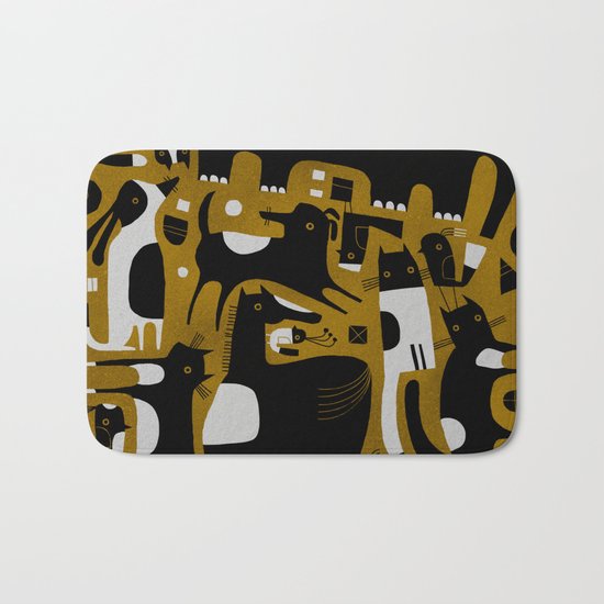 ANIMAL PATTERN BROWN Bath Mat
