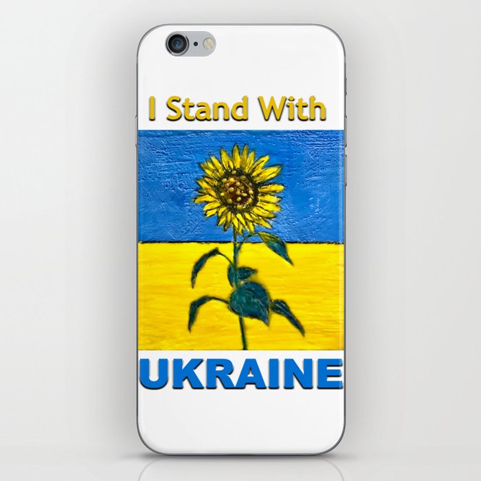I Stand With Ukraine Wht iPhone Skin