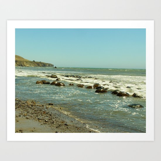 Bowling Ball Beach III Art Print
