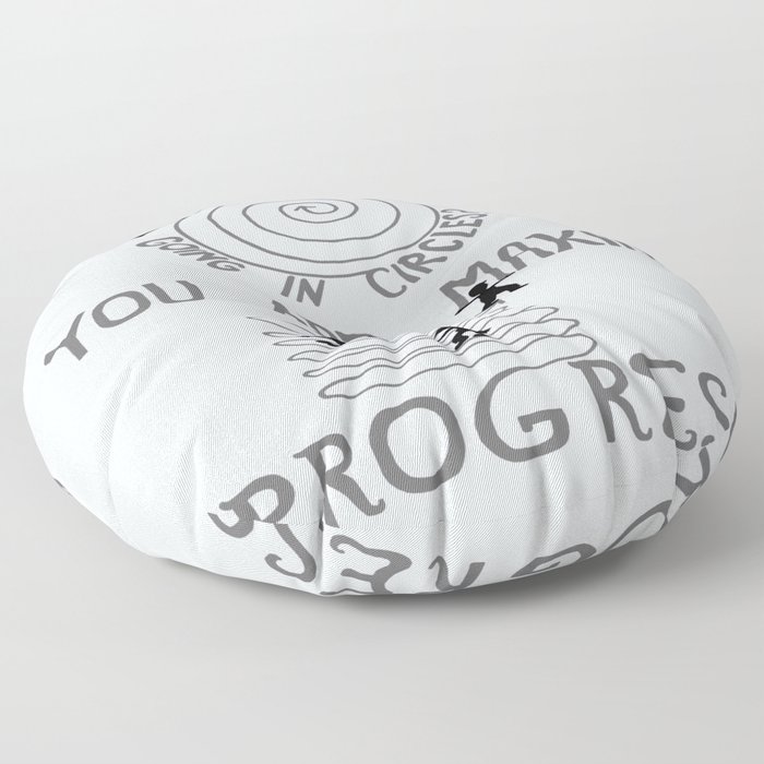 A Circular Progress Journey Floor Pillow