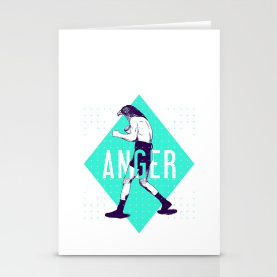 Anger Stationery Cards