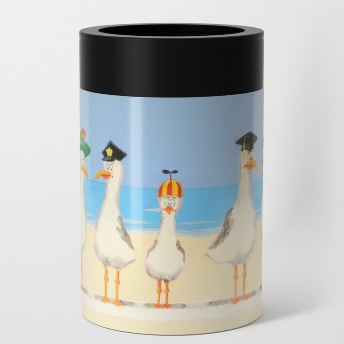 Seagulls with Hats Can Cooler