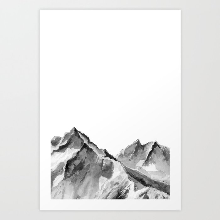 Discover the motif MOUNTAINS by Art by ASolo as a print at TOPPOSTER