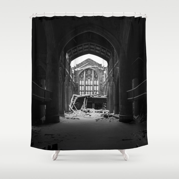 Abandoned Church in Winter Shower Curtain