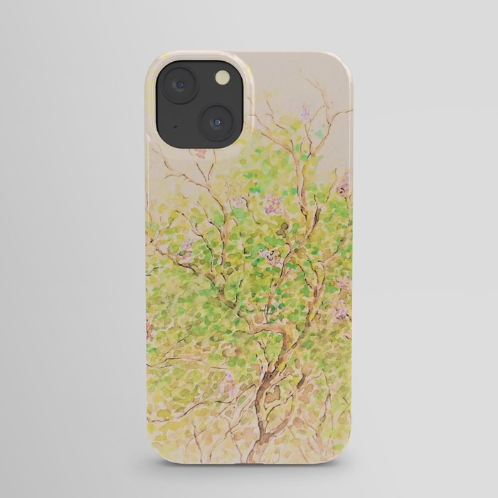 Spring's Promise, Bright, Watercolor Painting iPhone Case