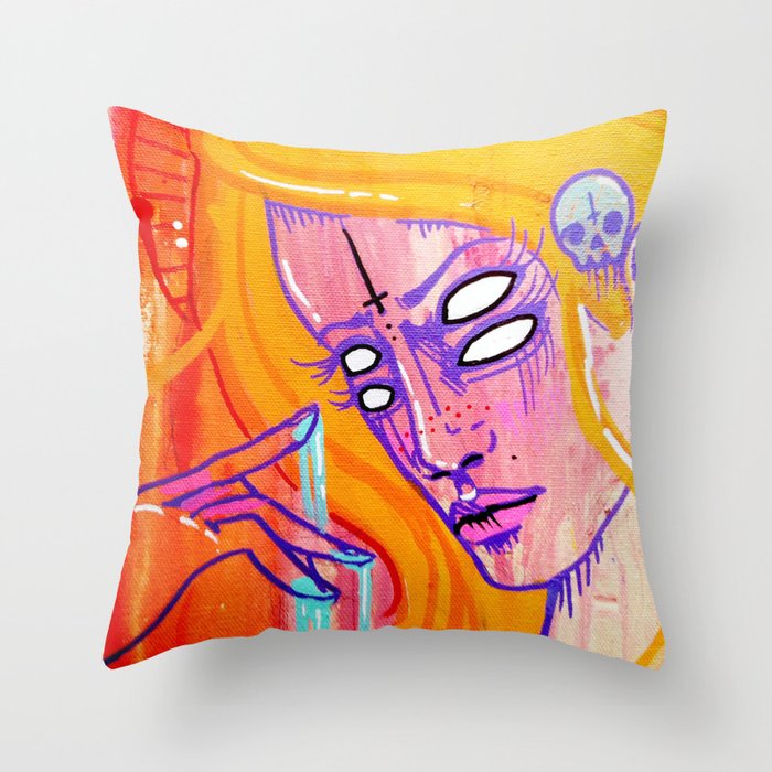 Our Lady of Radiation Throw Pillow