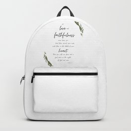 Let Love and Faithfulness Never Leave You Backpack