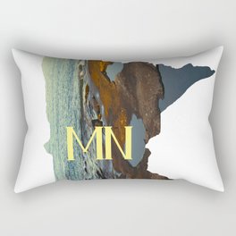 Map of Minnesota | Lake Superior Photography and Texture Rectangular Pillow