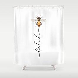 let it bee, let it bee... - gift idea, birthday, christmas, beekeeping, honey making,  Shower Curtain