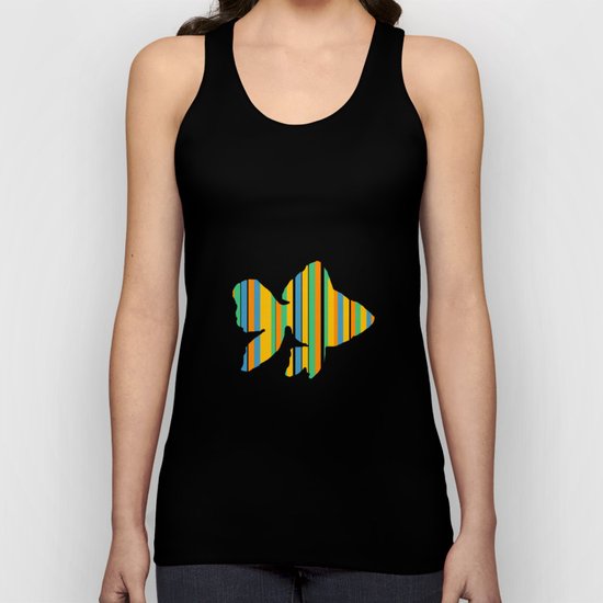 Goldfish Stripes Unisex Tank Top