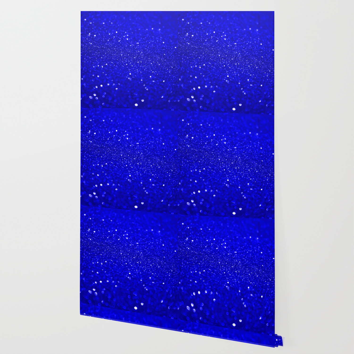 Bright Blue Glitter Wallpaper By Serigraphonart Society6