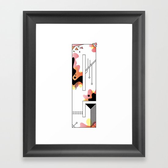 e typo 2 Framed Art Print