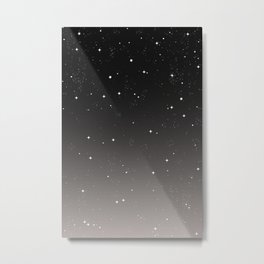 Keep On Shining - Starry Sky Metal Print | Starrynight, Space, Graphicdesign, Shiningstars, Gradientsky, Black, Interiordesign, Starrysky, Gradientdesign, White 